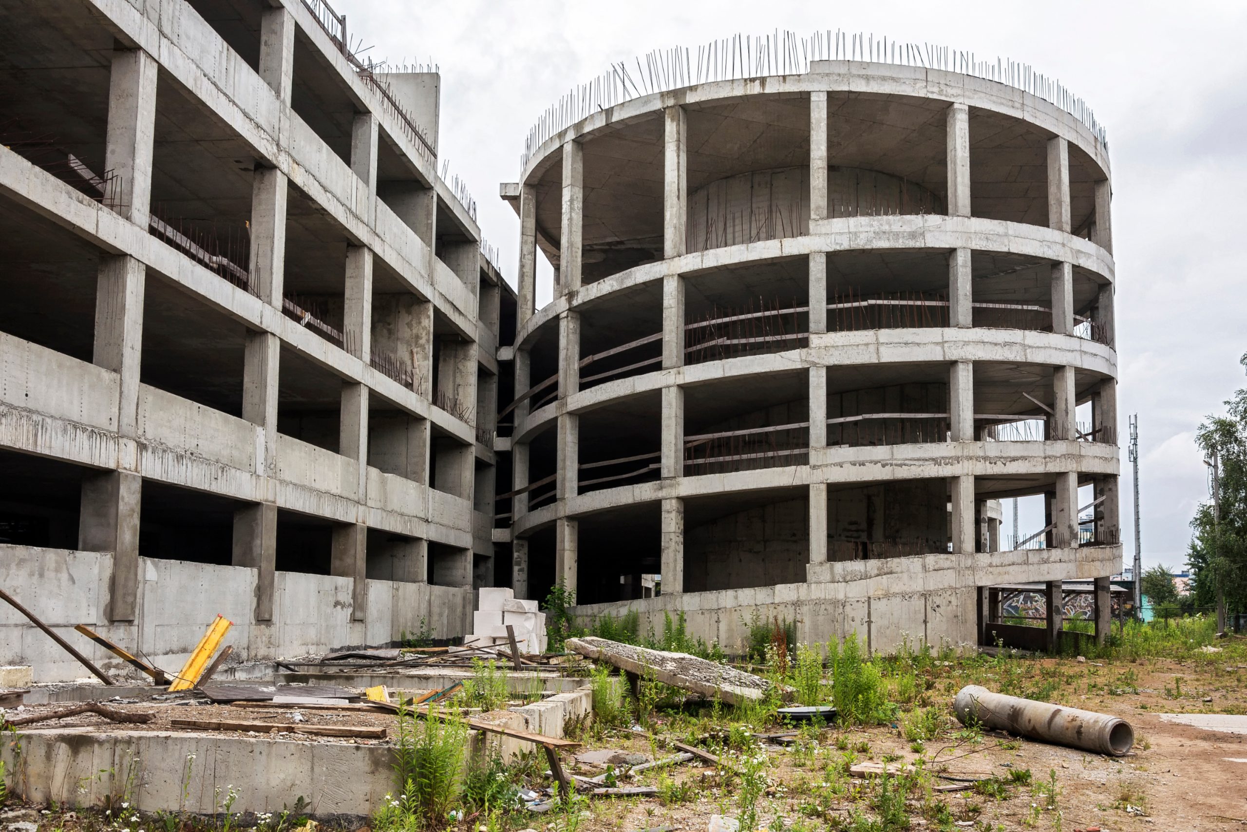 An,Unfinished,Abandoned,Building,Of,A,Multi-storey,Car,Park